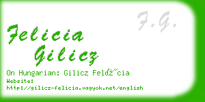 felicia gilicz business card